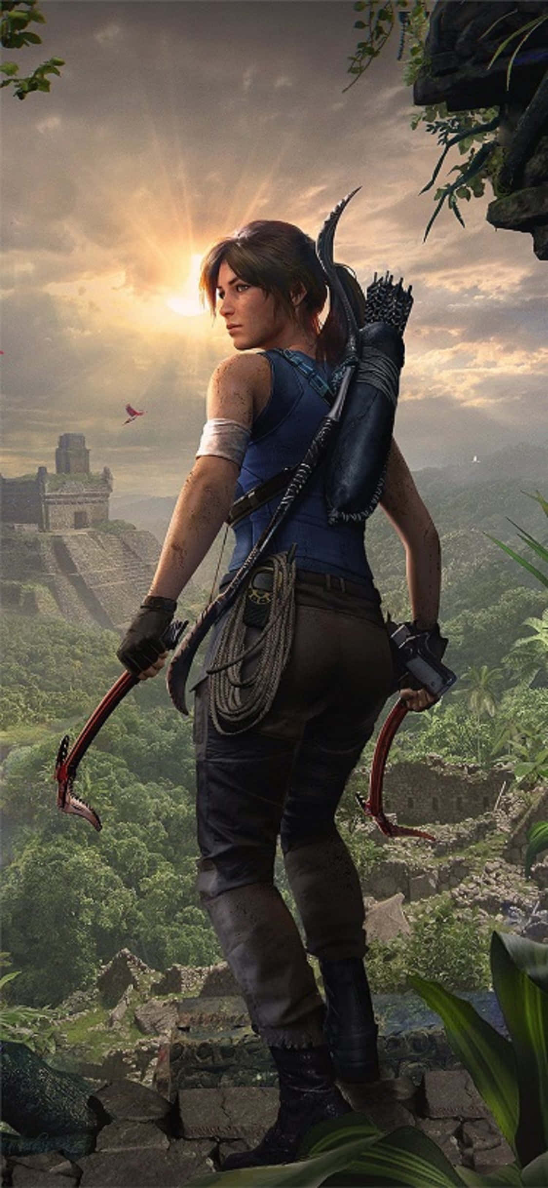 Τα συναρπαστικά γραφικά του Shadow of the Tomb Raider σε ένα iPhone X Ταπετσαρία