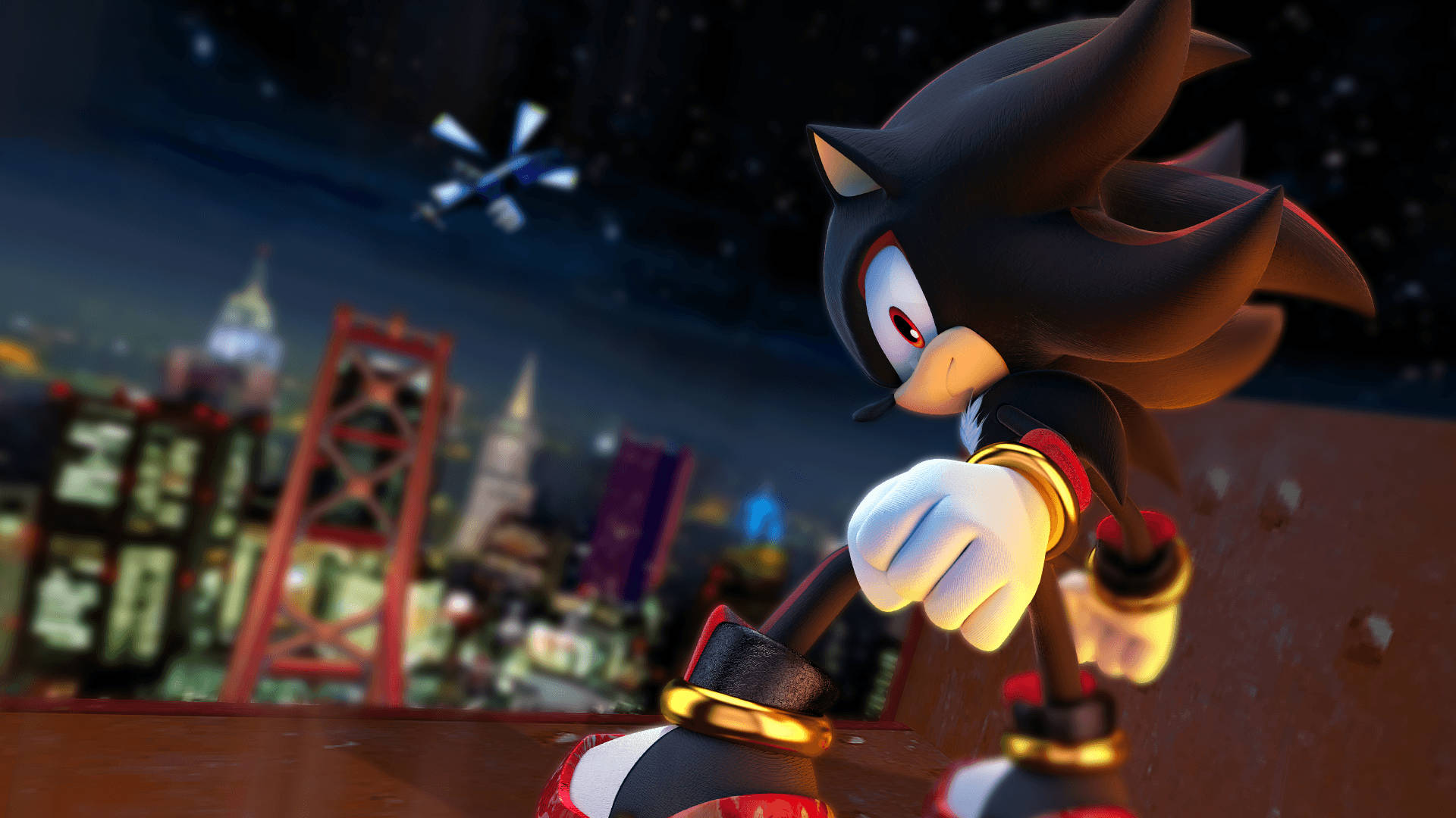 Έντονο Πορτρέτο του Shadow The Hedgehog Pfp Ταπετσαρία