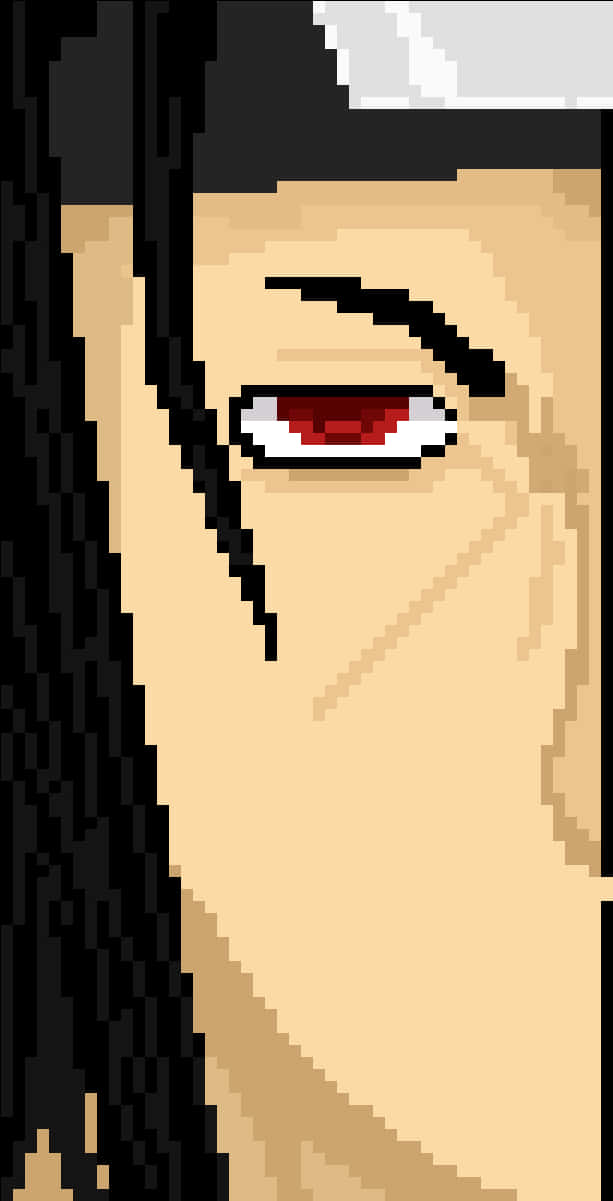 Μάτι Sharingan με Pixel Art Ταπετσαρία