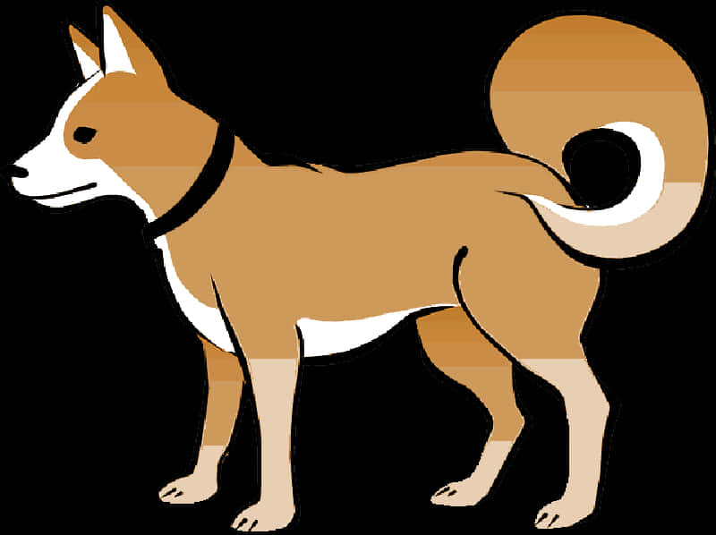 Εικονογράφηση Shiba Inu σε Επαγρύπνηση Ταπετσαρία