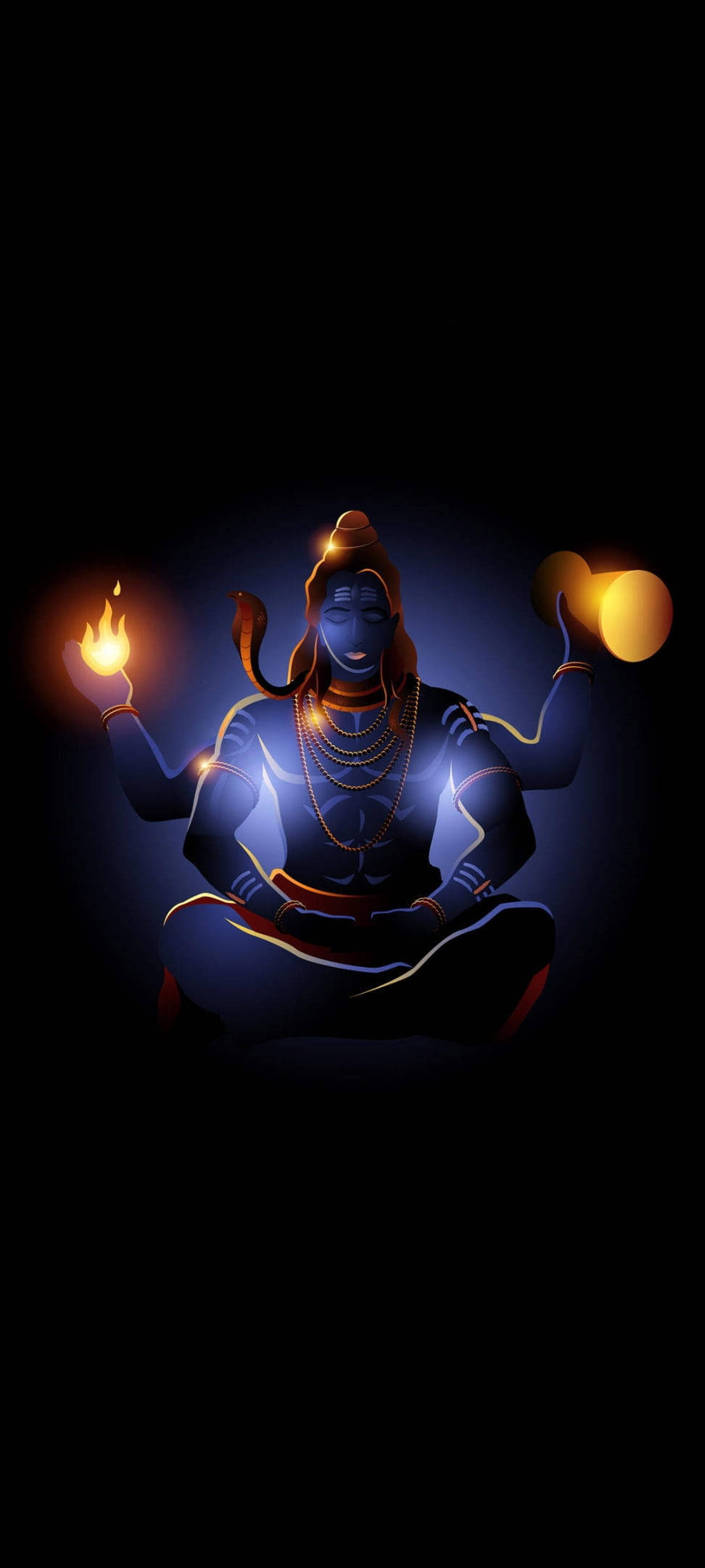 Λαμπερός Σκοτεινός Shiva Ταπετσαρία