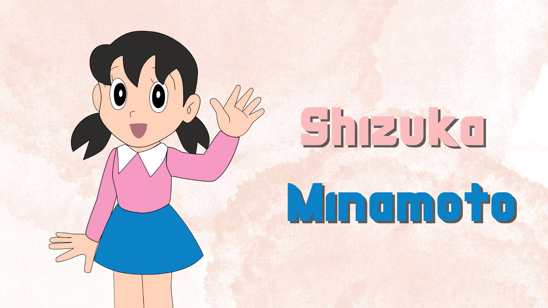 Shizuka Doraemon Παστέλ Ροζ Ταπετσαρία