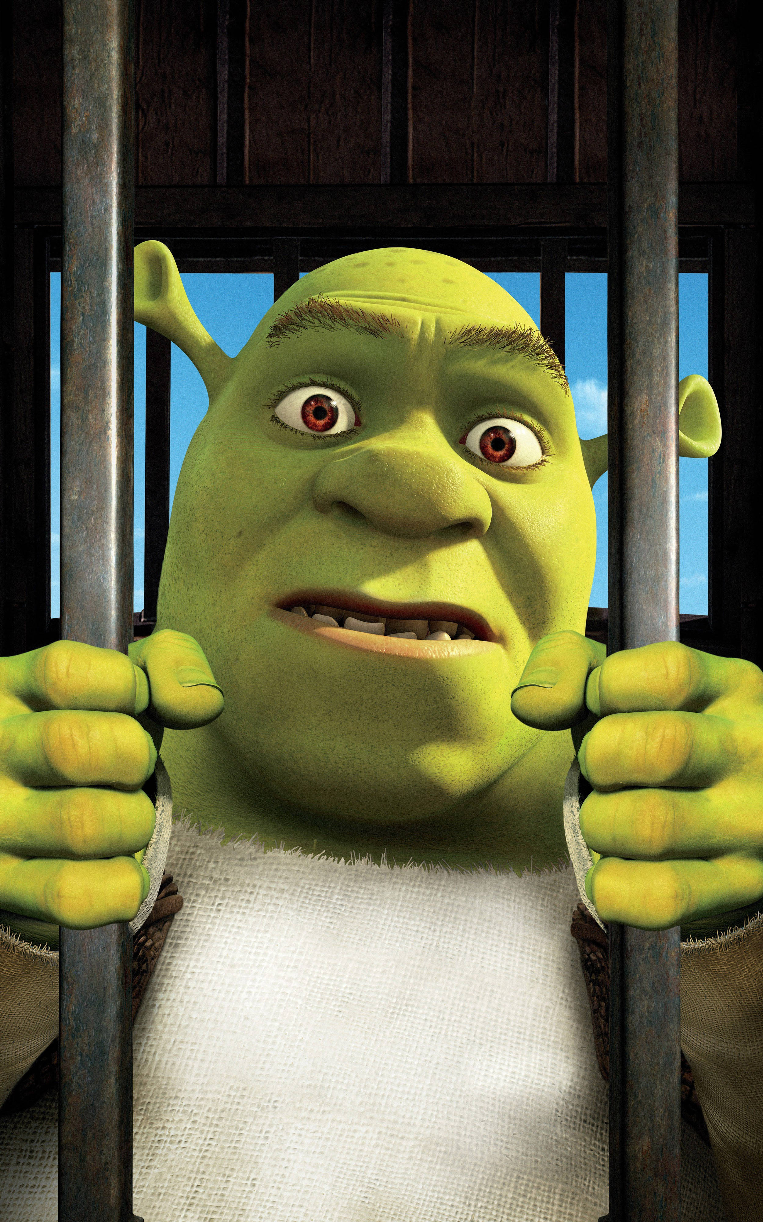 Shrek Captured: Unlikely Hero in a Cage Ταπετσαρία