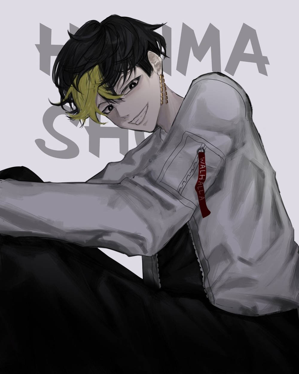 Shuji Hanma Σοβαρή Στάση Στιγμιότυπο Anime Ταπετσαρία