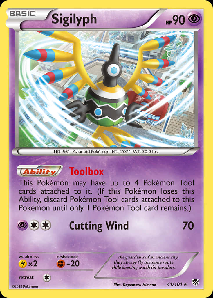 Sigilyph, το συναρπαστικό Psychic πουλί Pokemon με την ικανότητα Toolbox. Ταπετσαρία