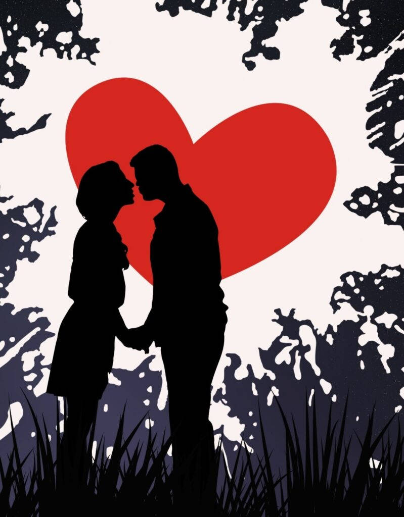 Silhouette Ζευγαριού για WhatsApp DP Ταπετσαρία