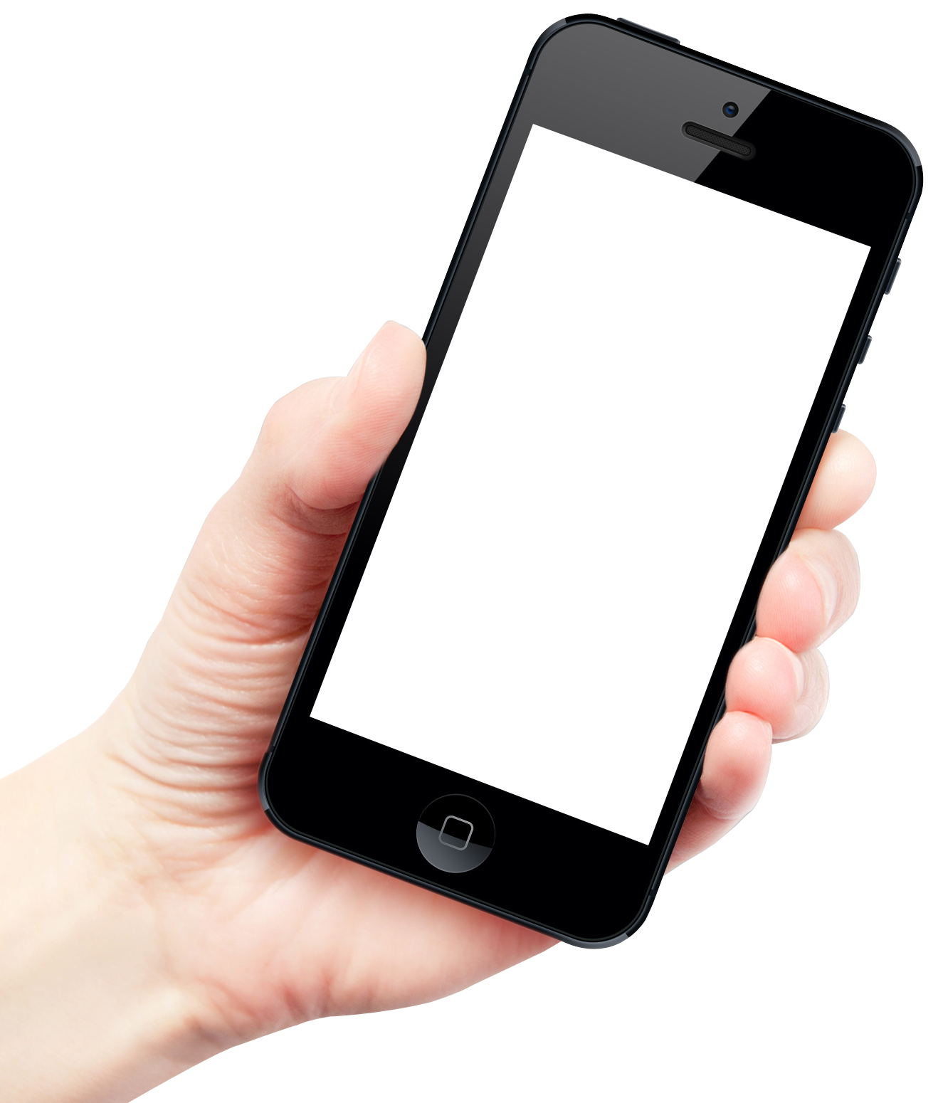 Χέρι που κρατάει μαύρο smartphone mockup Ταπετσαρία