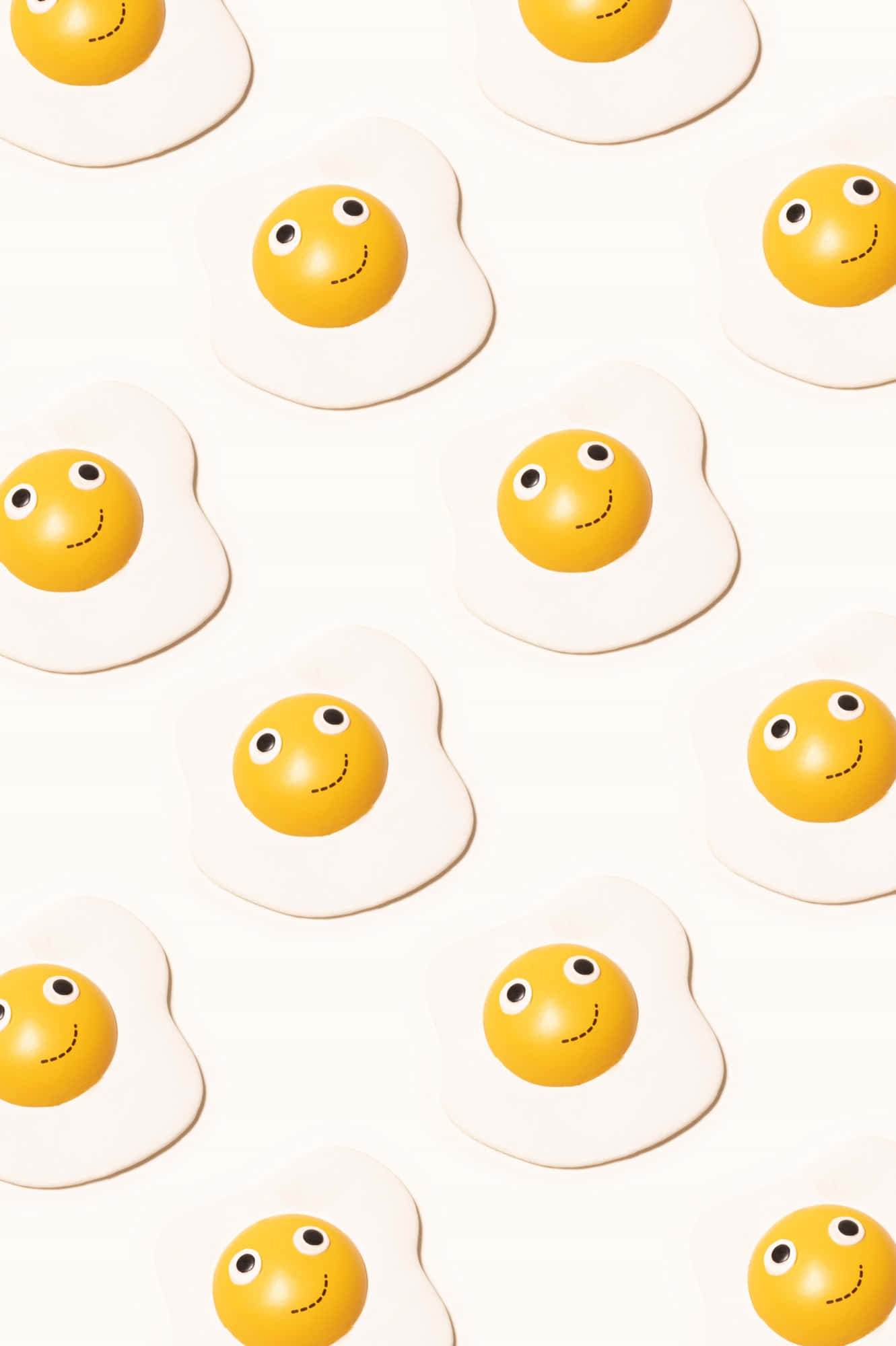 Λεζάντα: Ένα Ζωηρό Smiley Emoji Αναμεμειγμένο με Αυγό Μάτι Ταπετσαρία