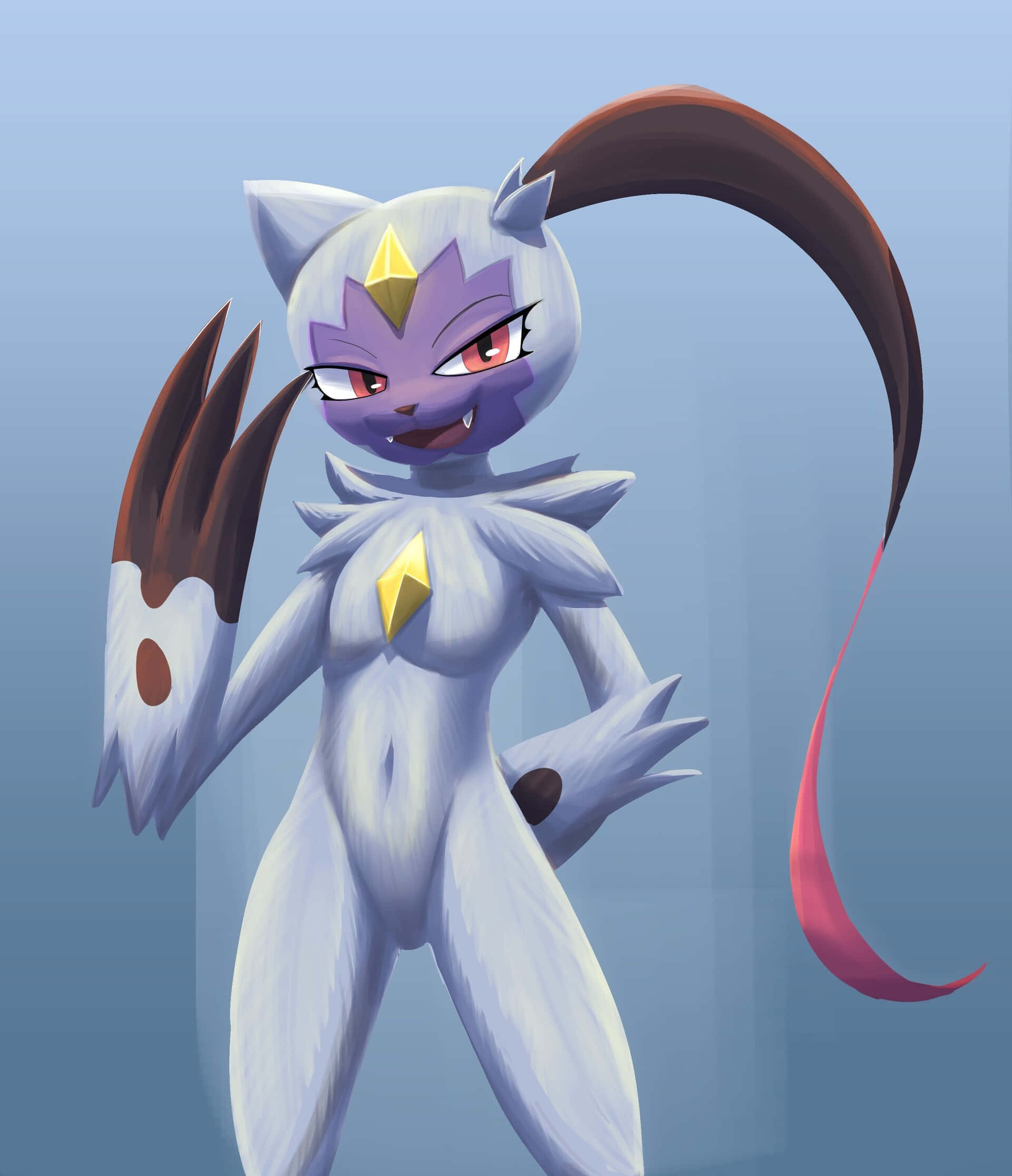 Sneasler Pokemon κάνει χαιρετισμό Ταπετσαρία