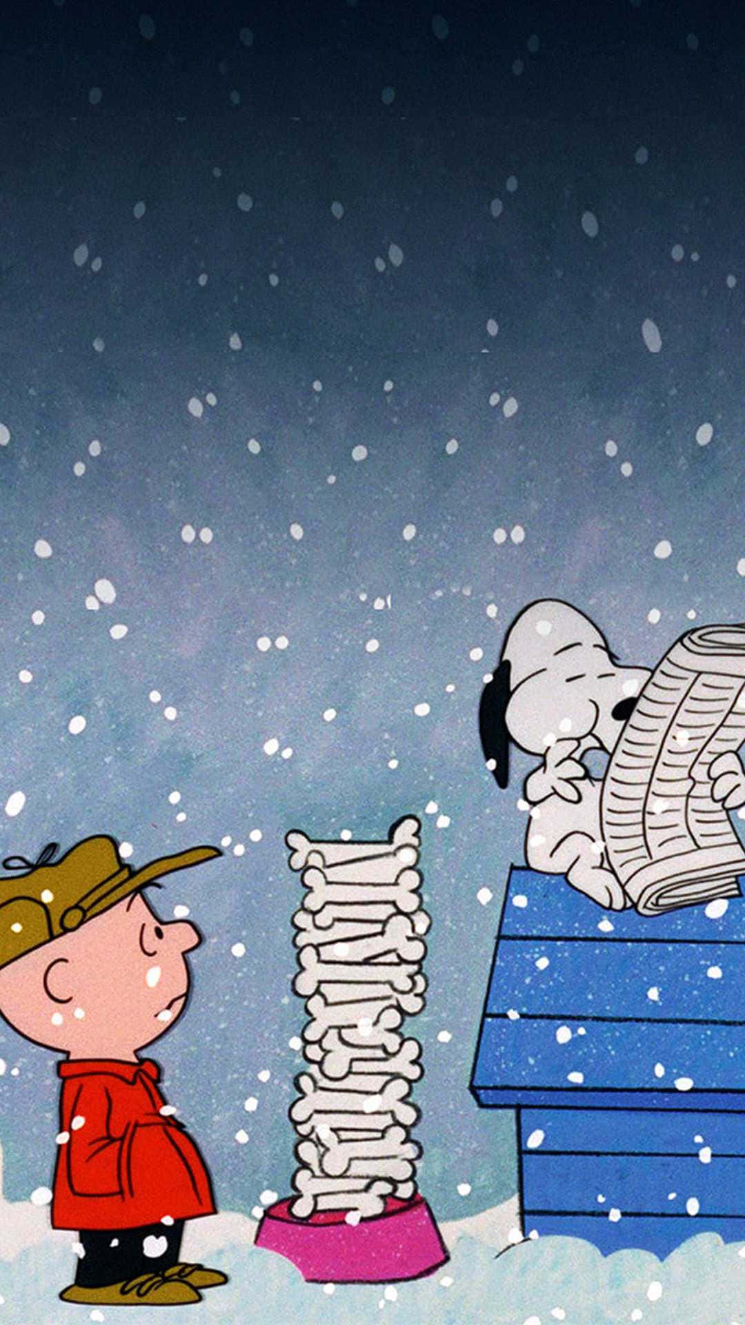 Snoopy και Charlie Brown Χριστούγεννα Peanuts Ταπετσαρία