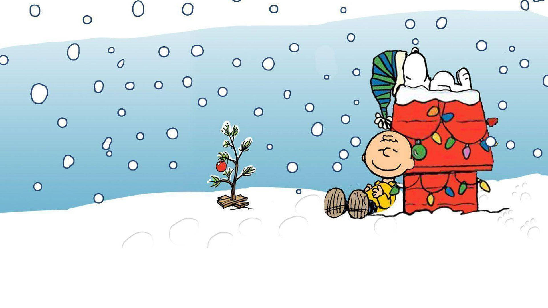 Snoopy Χριστούγεννα Τσάρλι Χιόνι Ταπετσαρία