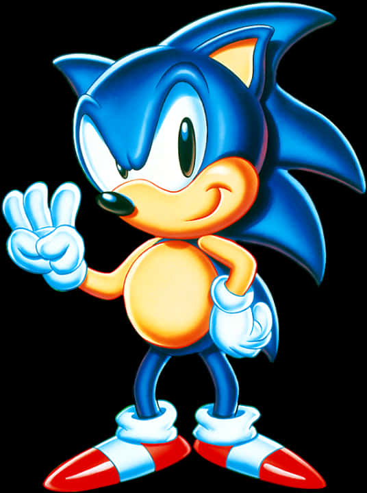 Κλασικός Sonic με Σήμα Ειρήνης Ταπετσαρία