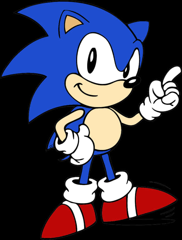 Κλασικός Sonic που δείχνει Ταπετσαρία