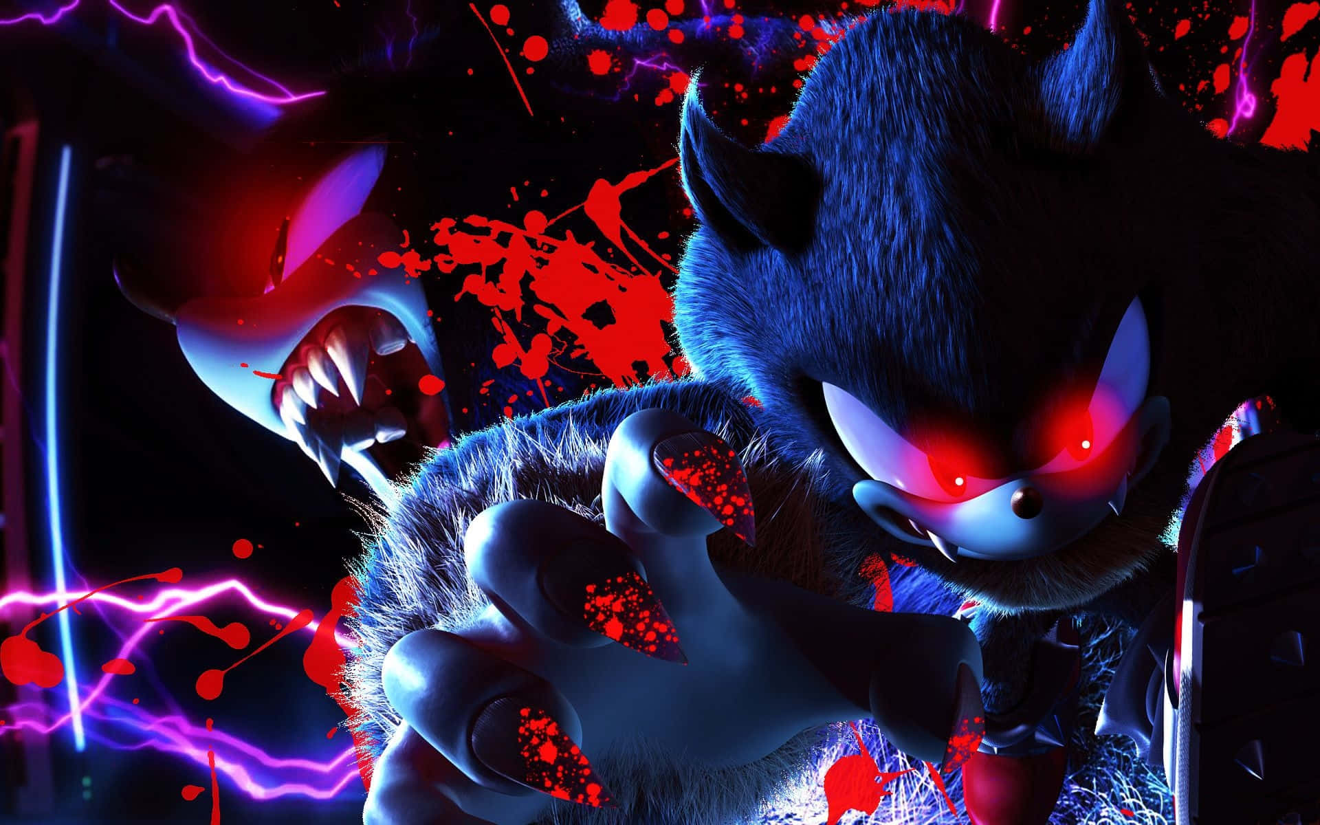 Μωβ Κόκκινη Τέχνη Sonic Exe Ταπετσαρία