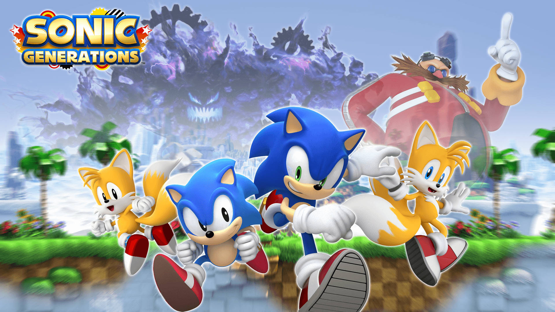 Ο Sonic Τρέχει Μέσα από το Seaside Hill Ταπετσαρία