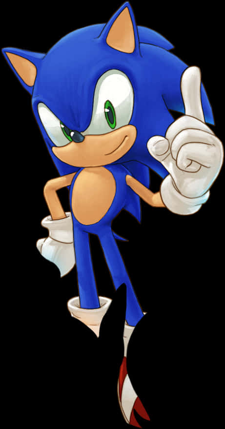 Sonic the Hedgehog που δείχνει Ταπετσαρία