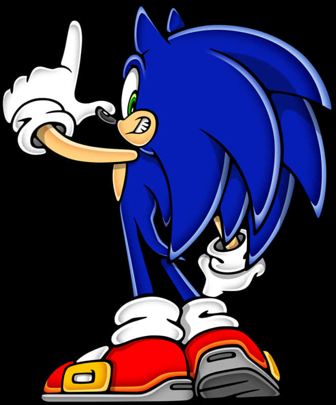 Sonic the Hedgehog που δείχνει προς τα πάνω Ταπετσαρία