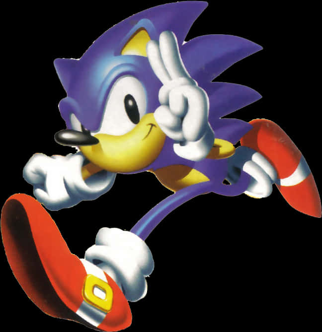 Κλασικός Sonic με σήμα ειρήνης Ταπετσαρία