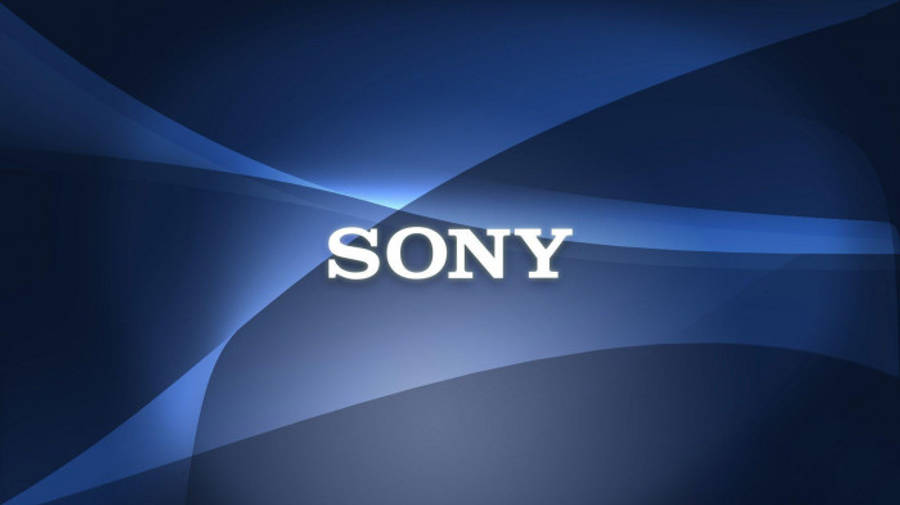 Σκούρο μπλε αφηρημένο φόντο με λογότυπο Sony Ταπετσαρία