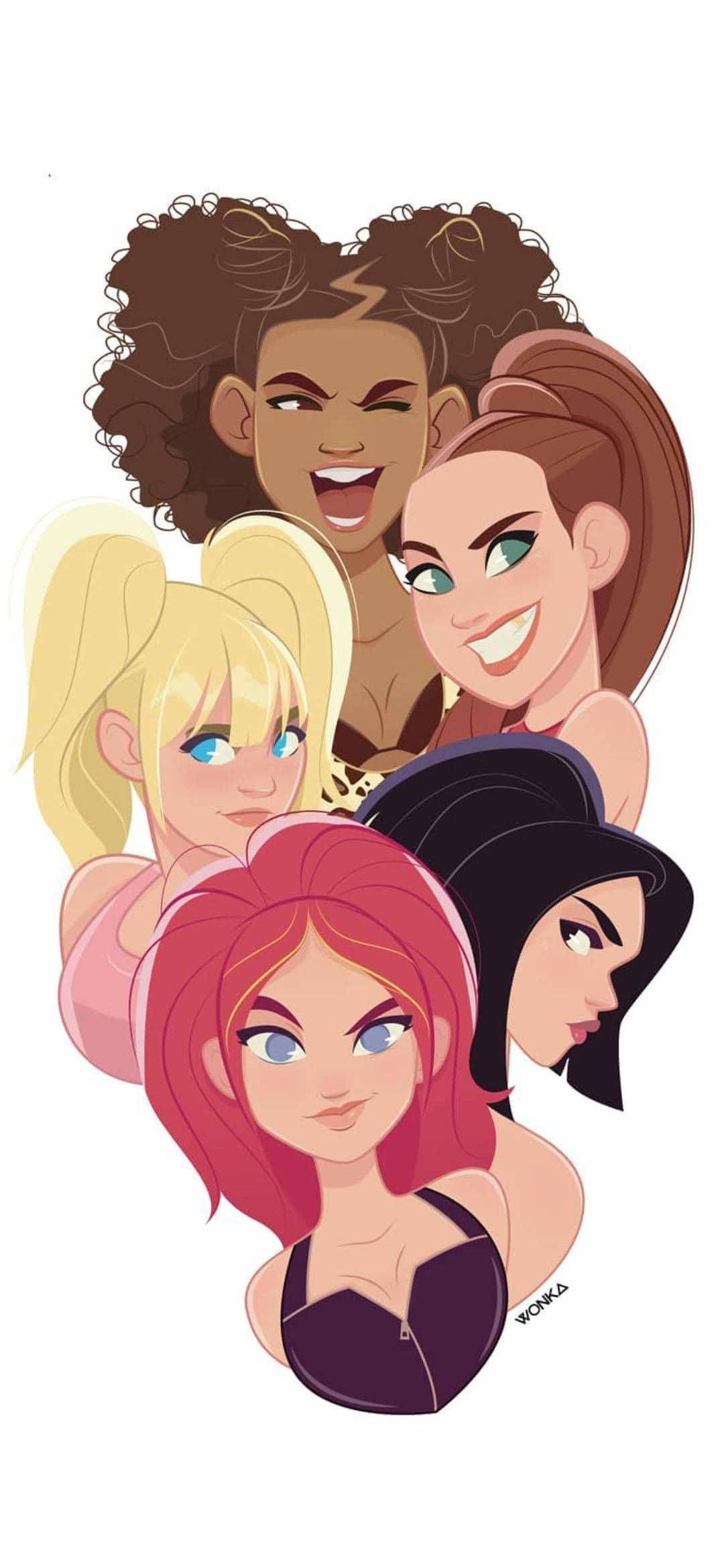 Spice Girls Καρτούν Τέχνη Ταπετσαρία
