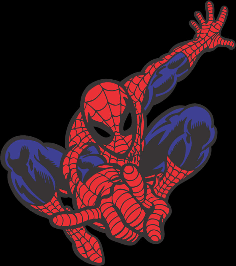 Κλασική Δράση με τον Spider-Man να αιωρείται Ταπετσαρία