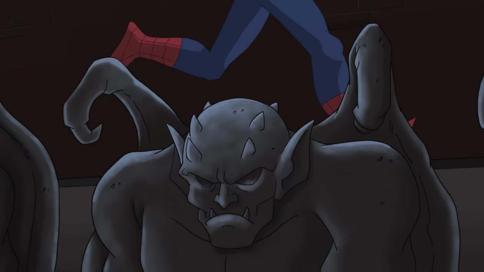 Ο Θεαματικός Spider-Man να αιωρείται ψηλά πάνω από την πόλη Ταπετσαρία