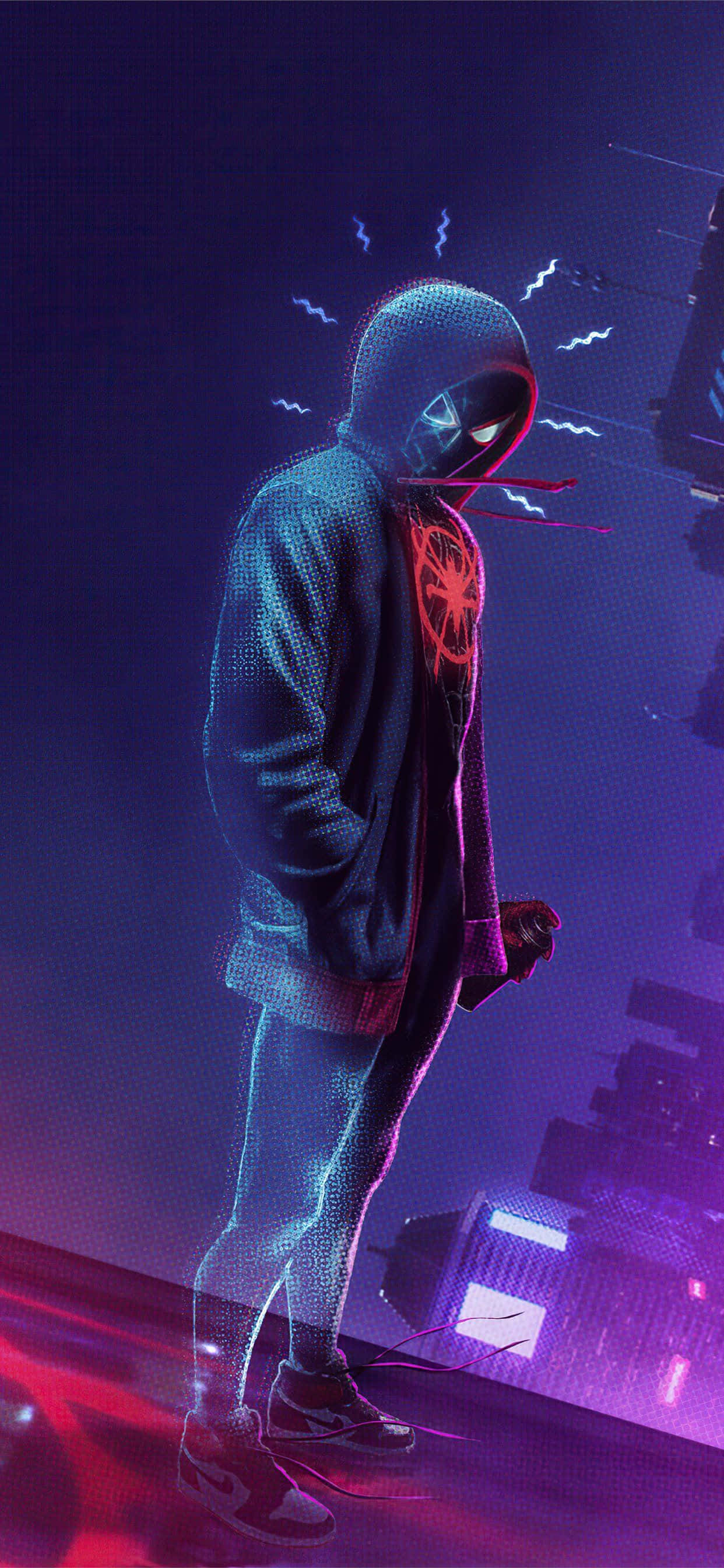 Spider Man Hoodie Miles Morales iPhone Ταπετσαρία
