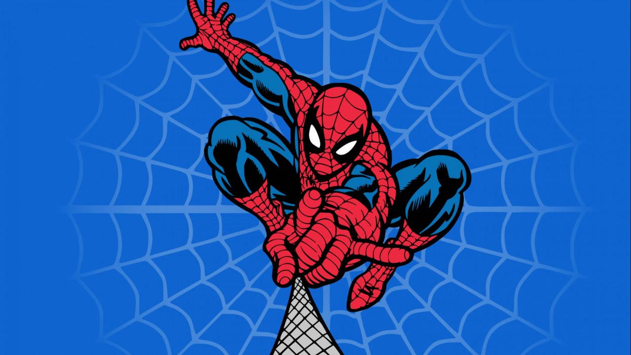 Ο Spider-Man αιωρείται στον αέρα Ταπετσαρία