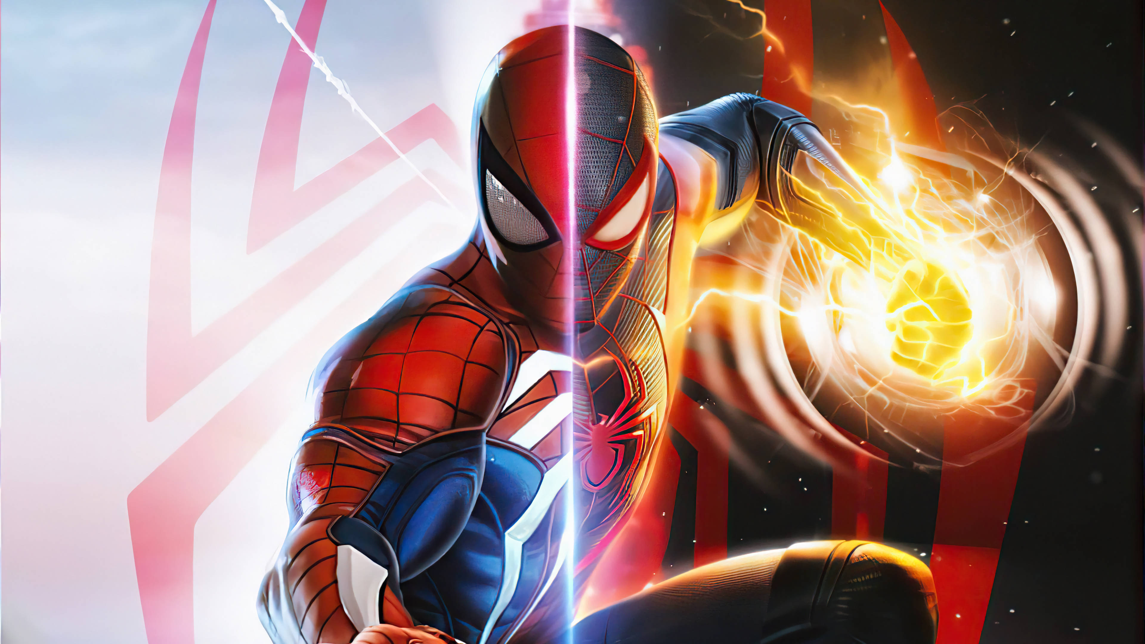 Spider Man Miles Morales Κίτρινη Δύναμη PS5 Ταπετσαρία