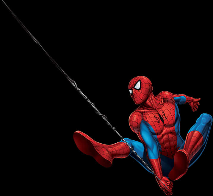 Δράση του Spiderman που αιωρείται Ταπετσαρία