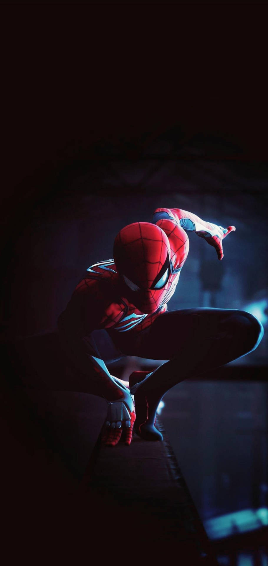 Spiderman Εμβληματική Πόζα Punch Hole 4K — Spider Man Ταπετσαρία