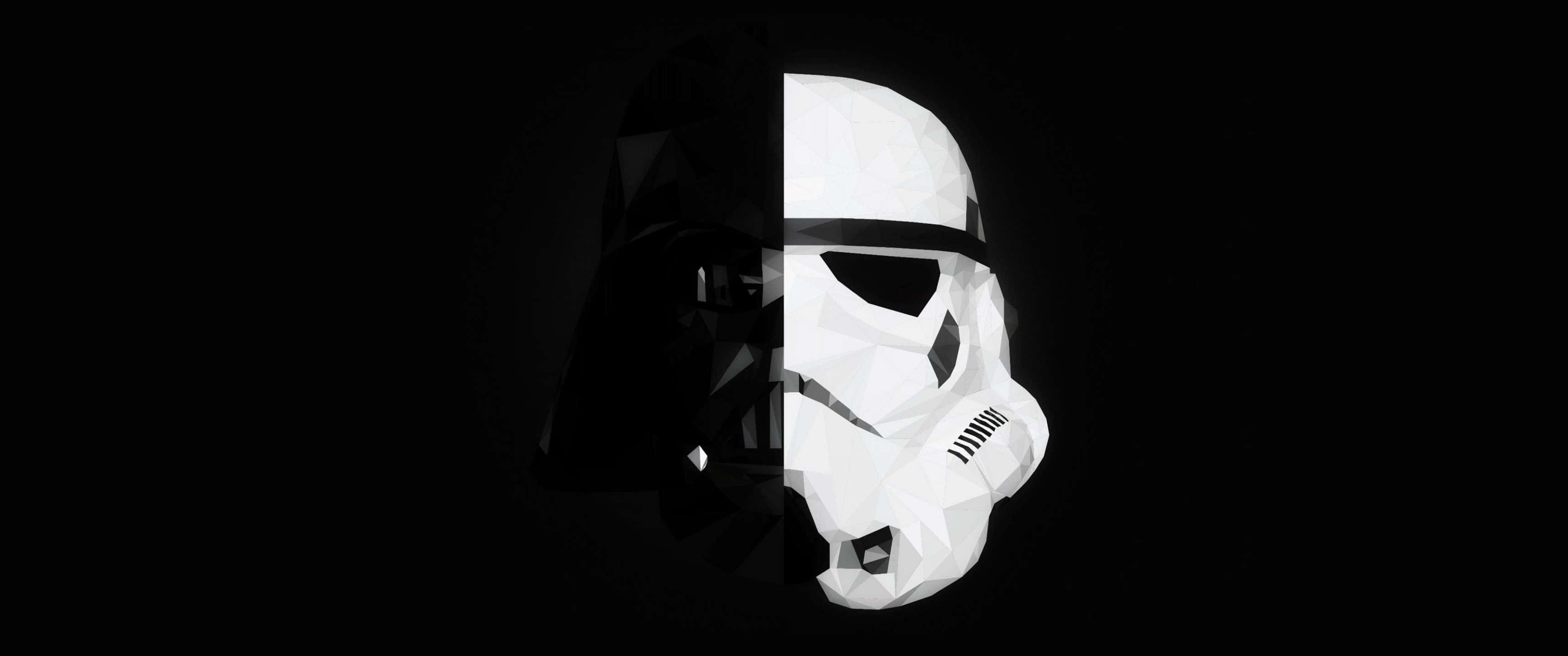 Star Wars Darth Vader και Stormtrooper Δροσερή Διπλή Οθόνη Ταπετσαρία
