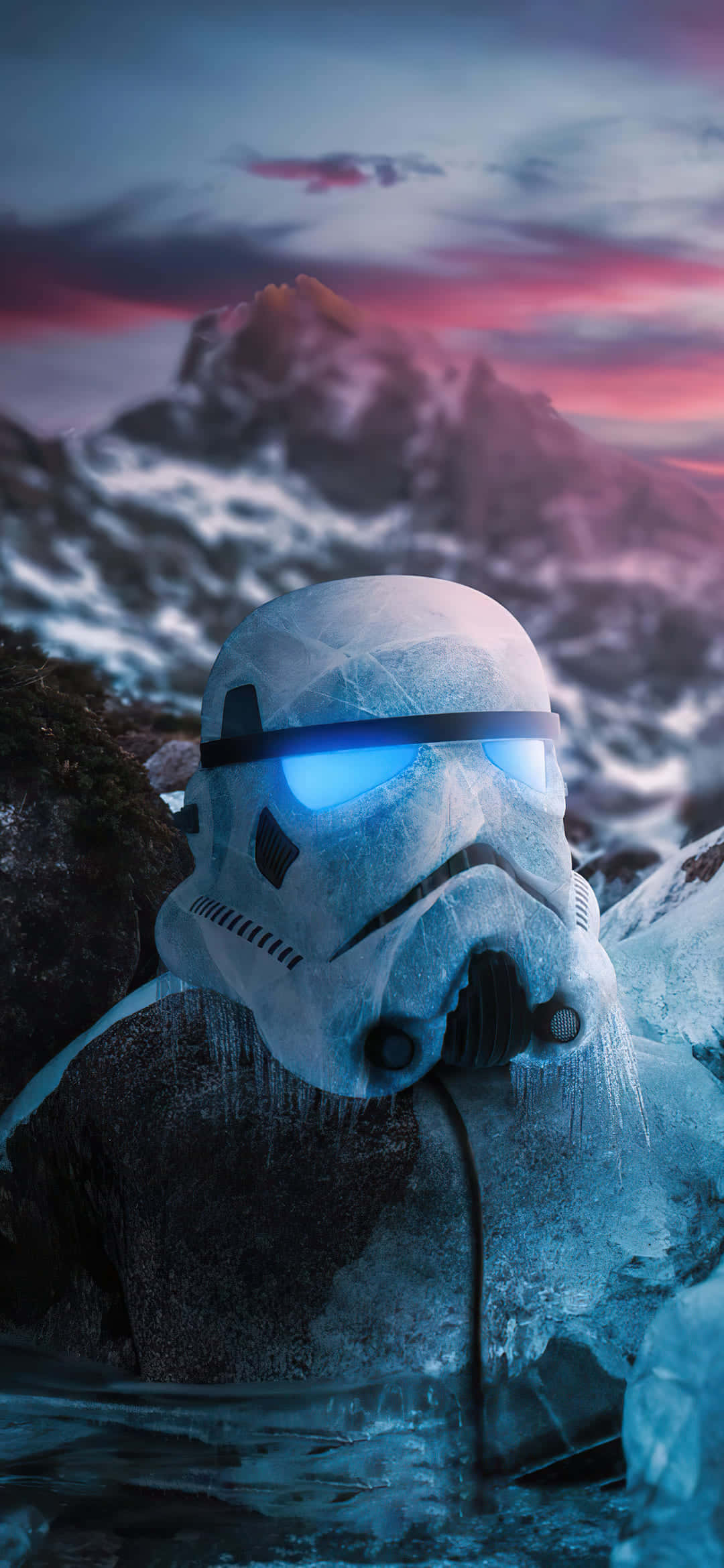 Star Wars Φόντο Μάσκα Stormtrooper που Λάμπει Ταπετσαρία
