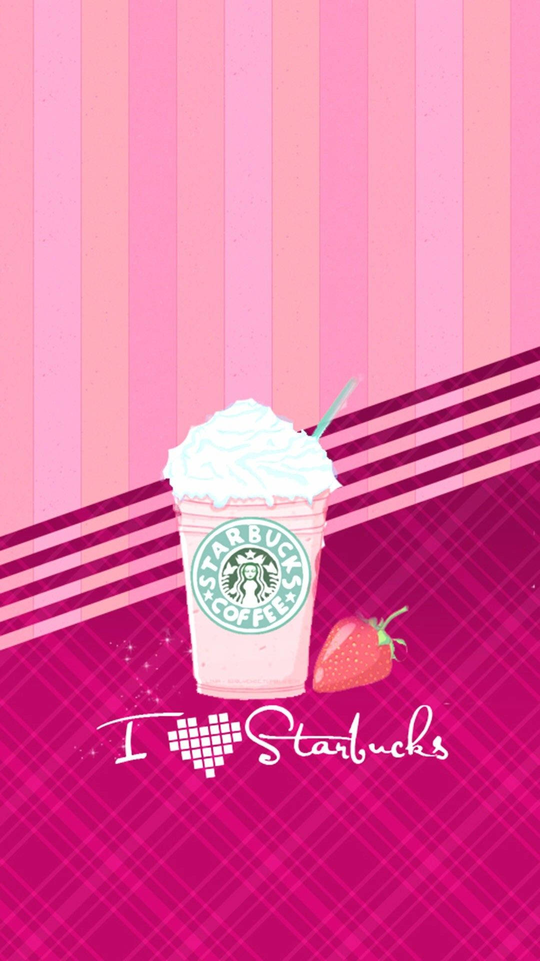 Χαριτωμένο Κοριτσίστικο Τηλέφωνο Starbucks Ταπετσαρία
