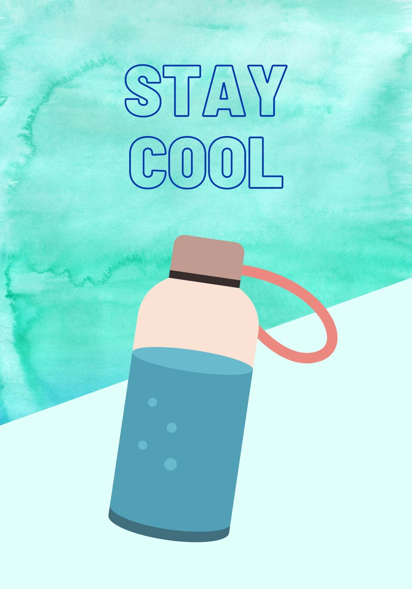 Φόντο Μπουκαλιού Νερού Stay Cool Ταπετσαρία