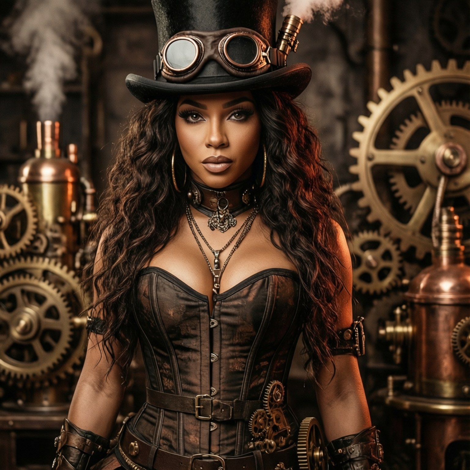 Steampunk Εφευρέτρια Doja Ταπετσαρία