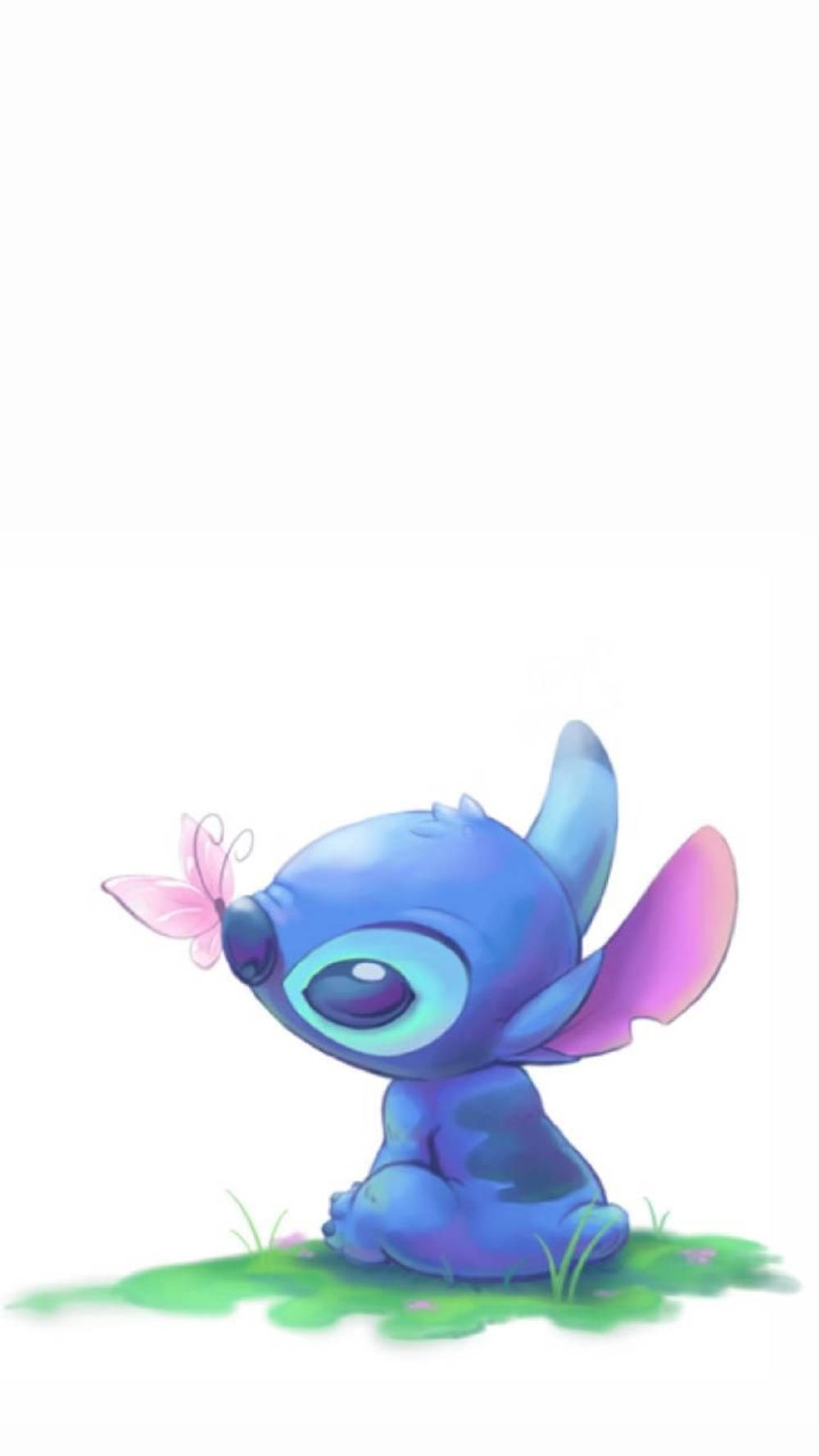 Χαριτωμένο Stitch με Πεταλούδα στο Φως του Ήλιου για iPhone Ταπετσαρία