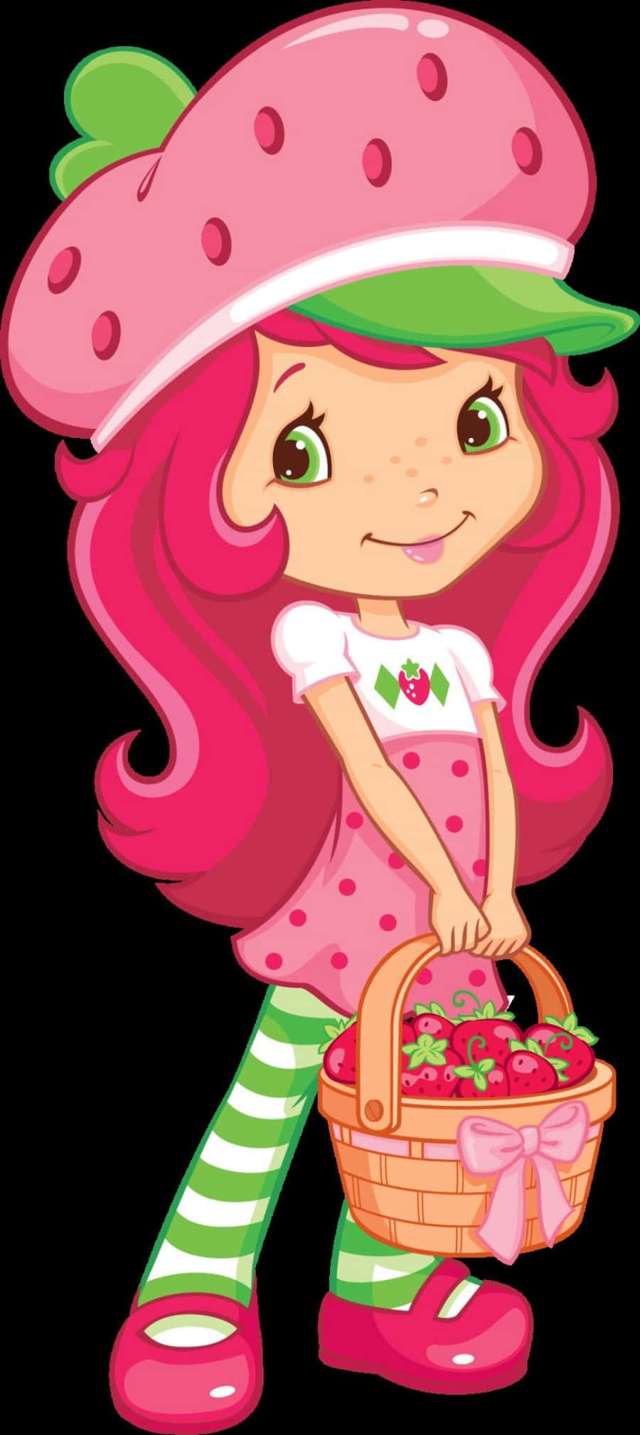 Strawberry Shortcake Κρατώντας Καλάθι Φράουλες Ταπετσαρία