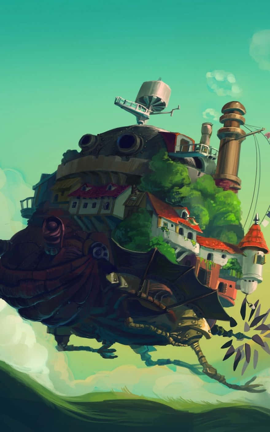 Το Κινούμενο Κάστρο του Χάουλ Studio Ghibli Τηλέφωνο Ταπετσαρία
