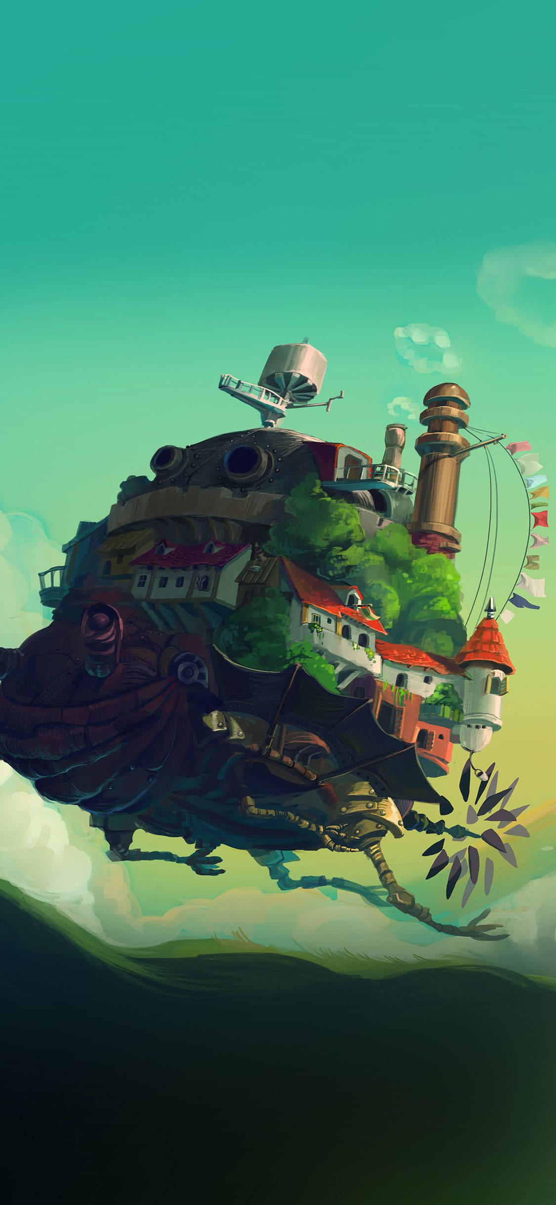 Studio Ghibli iPhone Howl's Moving Castle Ταπετσαρία
