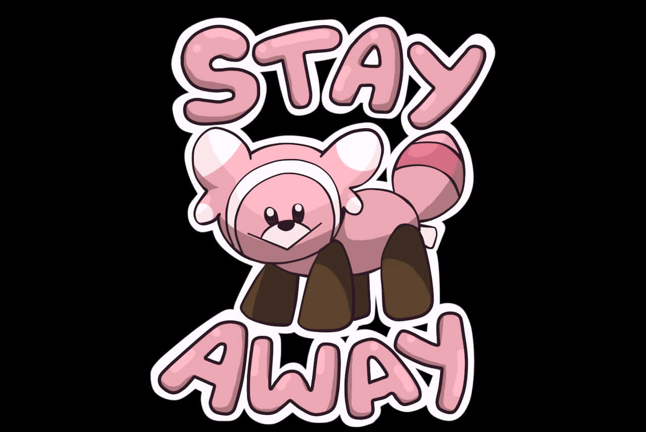 Stufful με κείμενο Stay Away Ταπετσαρία