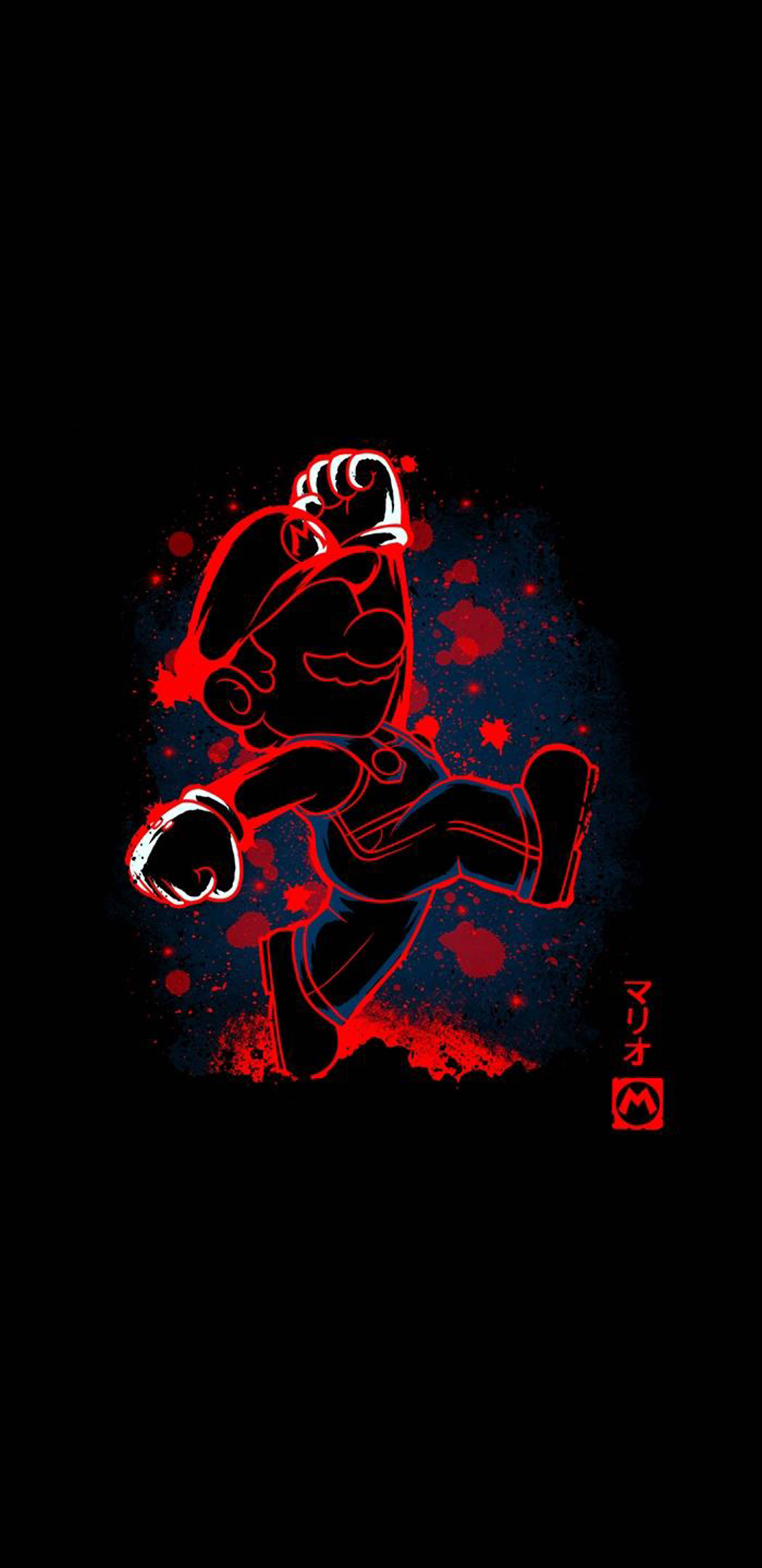 Super Mario σε περίγραμμα AMOLED Ταπετσαρία