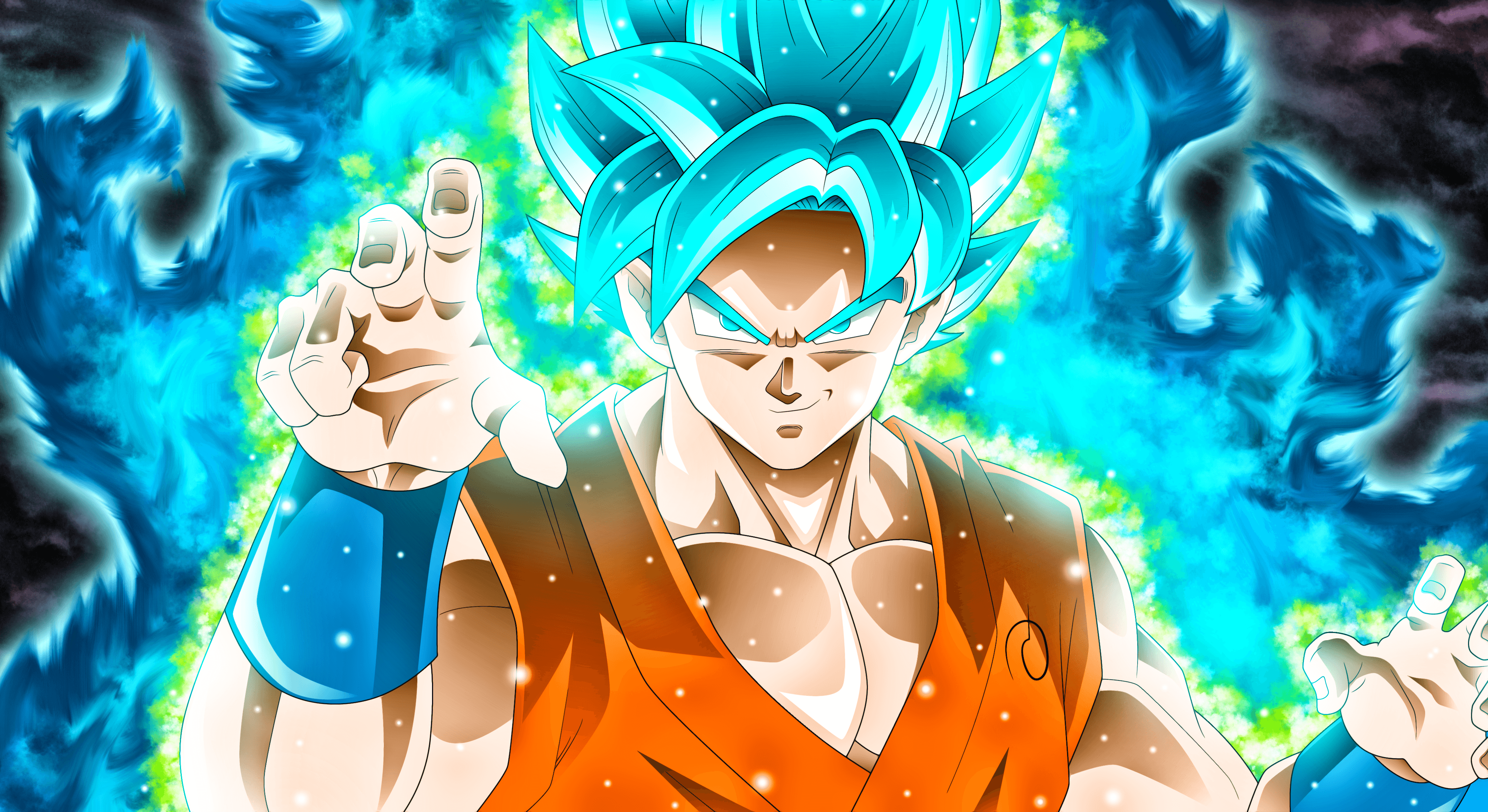 Super Saiyan Blue Goku Ενεργοποίηση Δύναμης Ταπετσαρία