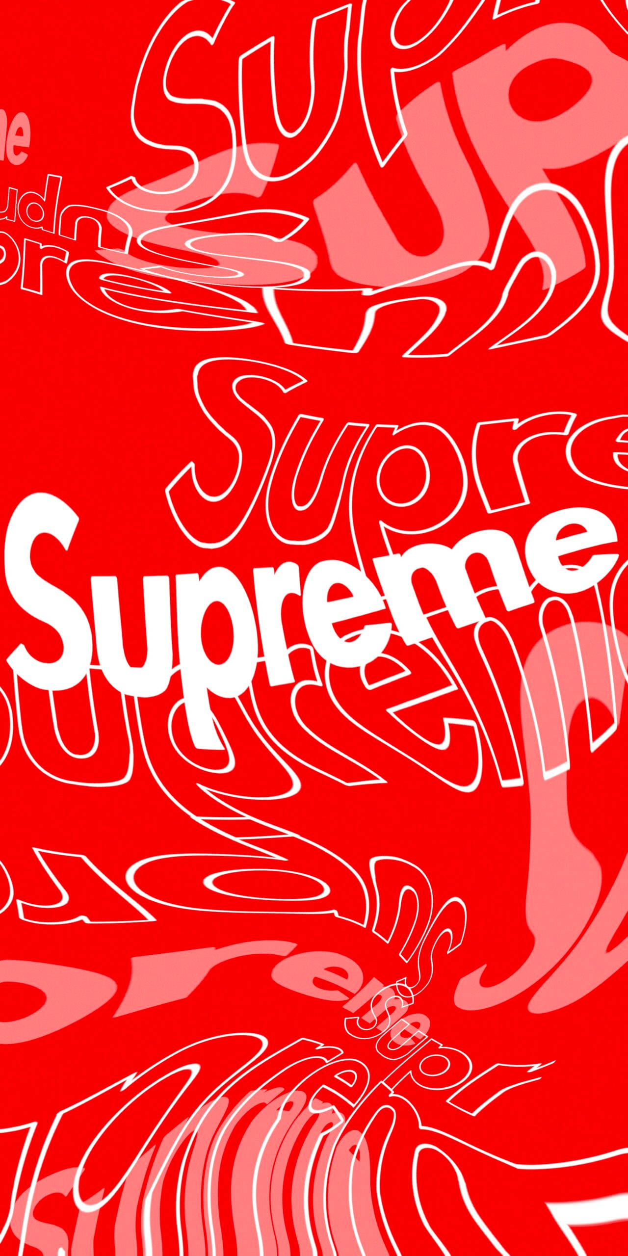 Κόκκινο Supreme κυματιστές γραμματοσειρές Ταπετσαρία