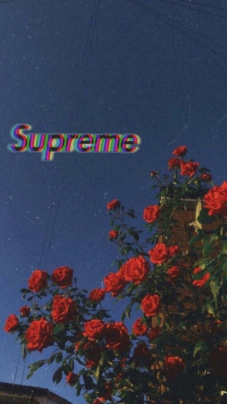 Κόκκινα Λουλούδια Supreme Αισθητική Tumblr Ταπετσαρία
