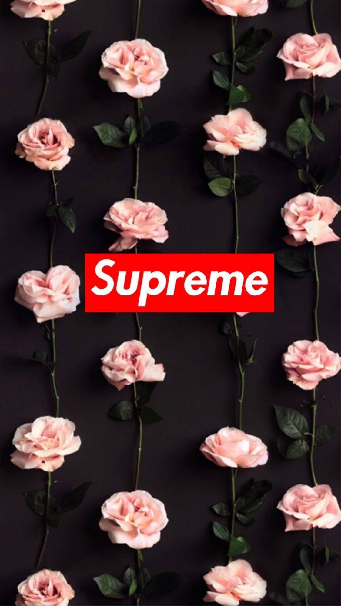 Supreme Ροζ Λουλούδια Χαριτωμένο iPhone Ταπετσαρία
