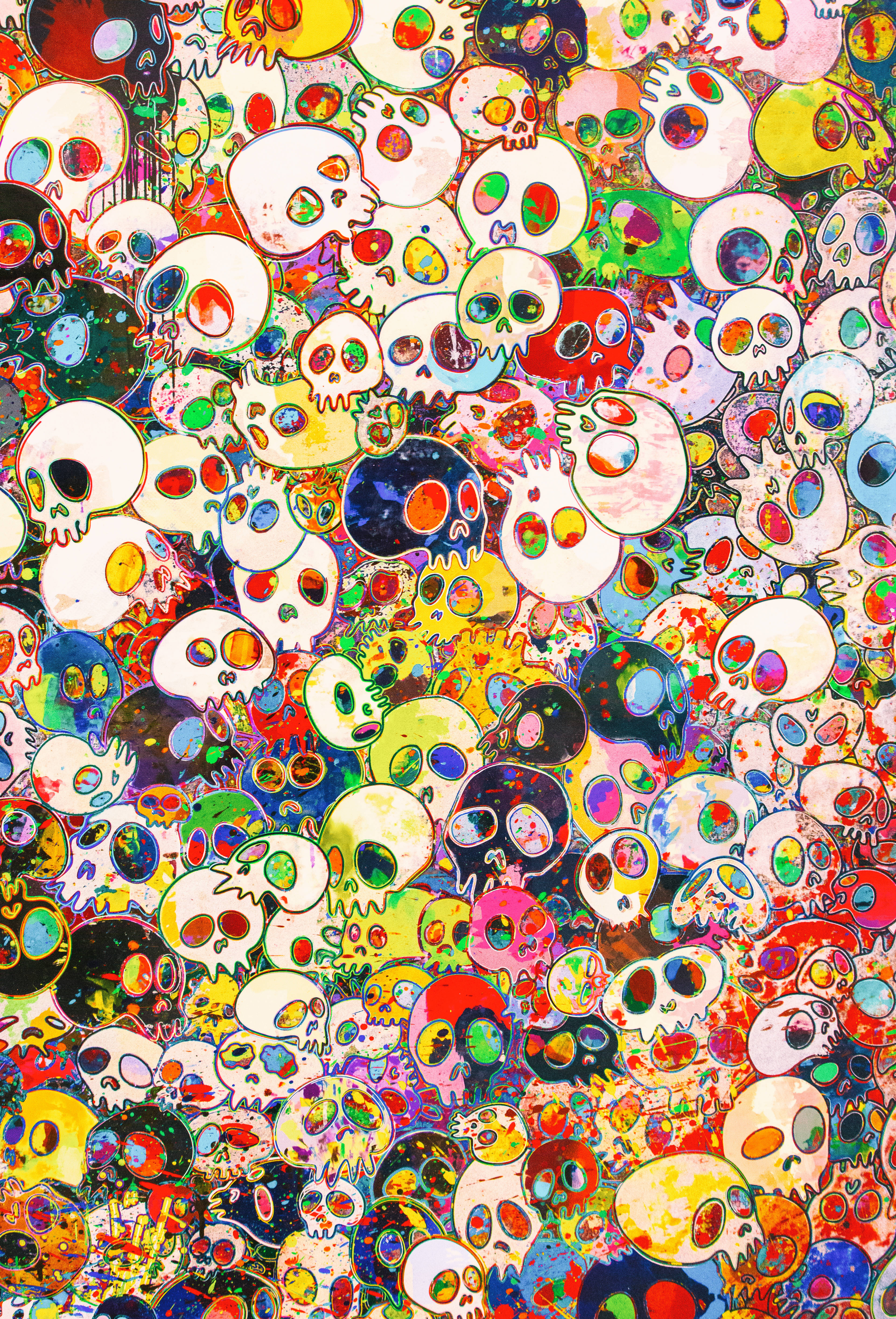 Takashi Murakami κρανία μεγάλα 4K Ταπετσαρία