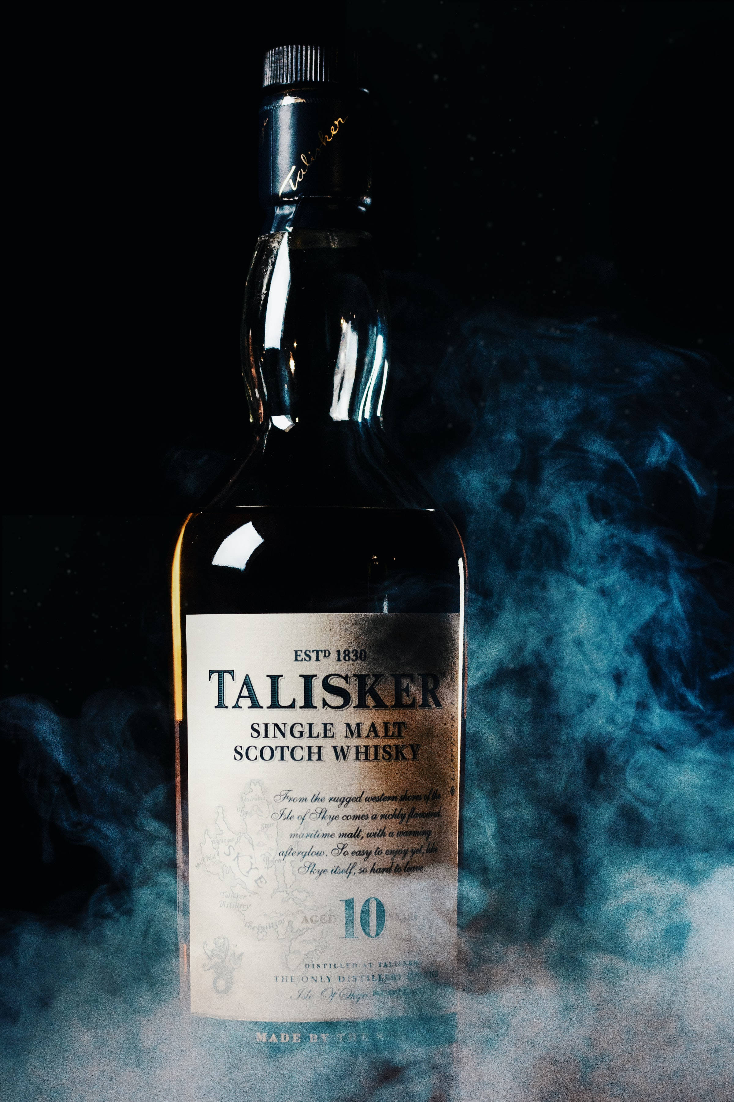 Καπνιστό Μπουκάλι Talisker Scotch Whiskey Ταπετσαρία
