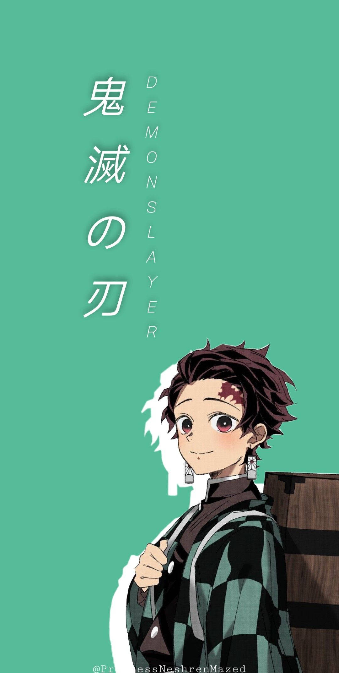 Tanjiro με Τσάντα Demon Slayer iPhone Ταπετσαρία