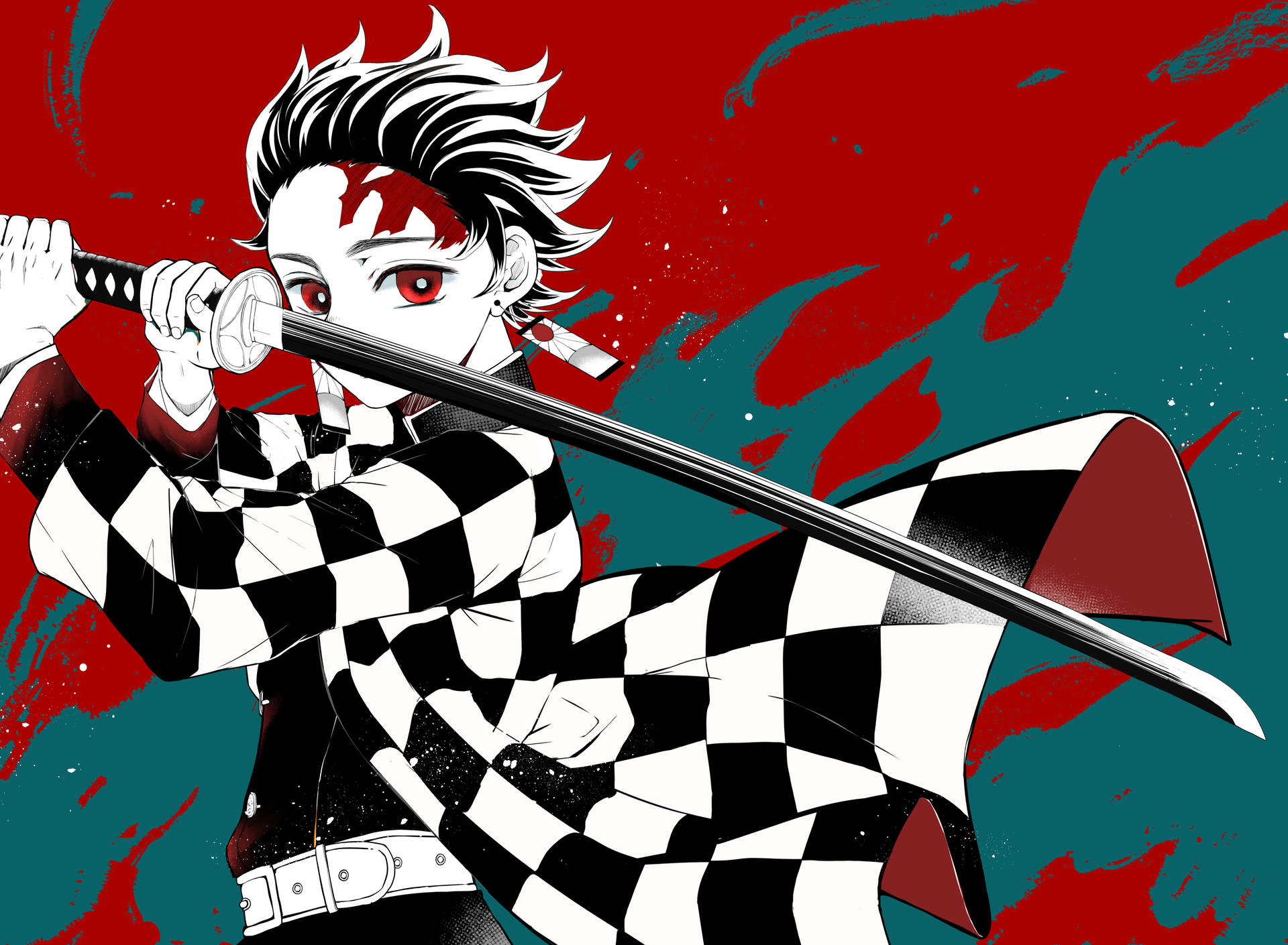 Demon Slayer 4K Tanjiro Πράσινο Wallpaper — Δαίμονας Σφαγέας 4K GIF Ταπετσαρία